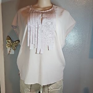 J. Crew Light Pink Pleated Blouse
